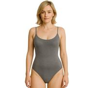 STAR FASHION Cami Bodysuit for Women's Camisole Vest Plain Ladies Sleeveless Strappy Bodysuit Leotard Top Dark Grey-12-14