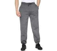 STAR FASHION Fleece Joggers Trousers Mens Elastic Hem Jogging Bottoms Jog Pants Plain Zip Pocket Track Pants Casual Elasticated Sweatpants with Adjustable Drawstring Charcoal-3XL