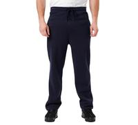 STAR FASHION Fleece Joggers Trousers Mens Open Hem Jogging Bottoms Jog Pants Plain Zip Pocket Track Pants Casual Elasticated Sweatpants with Adjustable Drawstring Navy-XL