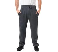 STAR FASHION Fleece Joggers Trousers Mens Open Hem Jogging Bottoms Jog Pants Plain Zip Pocket Track Pants Casual Elasticated Sweatpants with Adjustable Drawstring Charcoal-L