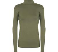 STAR FASHION GLOBAL LTD Ladies Polo Neck Stretch Long Sleeve Womens Plain Top Jumper 8-26 (Khaki, 14)