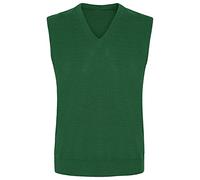 STAR FASHION Kids Boys Girls Sleeveless V Neck Knitted School Uniform Unisex Tank Top Casual Waistcoat Warm Winter Knitwear Pullover Vest Jumper Sizes 24-44 Bottle Green