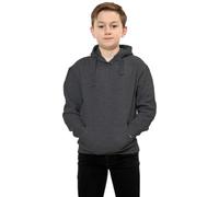 STAR FASHION Kids Hoodie Fleece Jumper Girls Boys Hooded Pullover Unisex Warm Sweatshirt Top Charcoal 9-10 Years