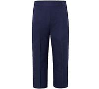 STAR FASHION New Boys School Uniform Half Elasticated Waist Pull Up Trousers Plain Style Front Pockets Trouser Formal Schoolwear Kid’s Bottom Pants Black Grey Navy UK Ages 2-10 Years