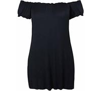 STAR FASHION Semi Sheer Boho Shoulder Off Elasticated Gather Long Gypsy Summer Top Cosplay Strapless Camisole Steampunk Pirate Costume Blouse for Woman (Black)