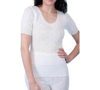 STAR FASHION Thermal Short Sleeve Vest for Womens Ladies Extra Warmth Brushed Inside Hot Stuff Vest Thermal Underwear Tops with 0.45 Tog Rating for Winter Body Warmer X/Large White SSlv
