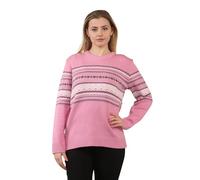 STAR FASHION VJ-Chest Pattern JumperDusty Pink-XL