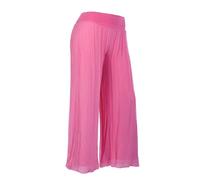 STAR FASHION Women Italian Silk Lagenlook Trouser Quirky Layering Ladies Plain Flap Elastic Waist Leggings UK Plus Size 14-22 Fuchsia