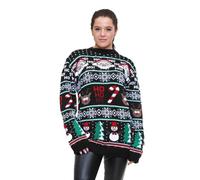 STAR FASHION Women/Ladies Men Unisex Ho Ho Snowman Aztec Christmas Jumper Knitted Xmas Sweater | UK Size 8-26 |