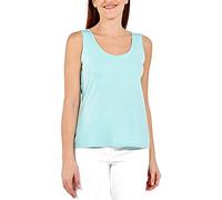STAR FASHION Women Ladies Plain Sleeveless Vest Scoop Neck Top Solid Plain Style Stretchy Tank Tops Super Soft Casual Sport Gym Vests/Shirts Mint UK 24-26