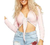 STAR FASHION Women Long Sleeves Shrugs Tie Up Open Front Top Ladies Summer Crop Bolero Cardigan Dress Dark Blue 16-18