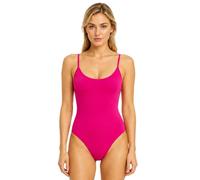 STAR FASHION Women's Cami Bodysuit Sleeveless Strappy Vest Top Stretch Fit Leotard Camisole Plain One Piece Top Cerise-12-14