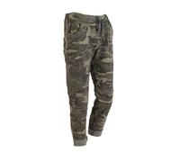 STAR FASHION Women's Italian Elastic Waist Trouser Plain Magic Pants Army Camouflage Print Ladies Casual Active Yoga Joggers Side Pockets Drawstring Waist Belt Trousers UK 8-83
