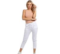 STAR FASHION Women's Italian Elastic Waist Trouser Plain Magic Pants Army Camouflage Print Ladies Casual Active Yoga Joggers Side Pockets Drawstring Waist Belt Trousers UK 8-58
