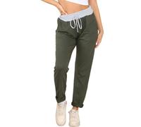 STAR FASHION Women's Italian Joggers Sweatpants Elastic Waist Active Yoga Pants Turn Up Plain Jogging Bottoms Ladies Casual Jogger Hoop Trouser 8-22