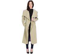 STAR FASHION Womens Italian Long Duster Coat Ladies Long Sleeve French Belted Trench Waterfall Jacket | UK One Size 8-14/16-22 |