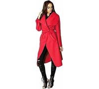 STAR FASHION Womens Italian Long Duster Coat Ladies Long Sleeve French Belted Trench Waterfall Jacket | UK One Size 8-14/16-22 |