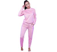 STAR FASHION Womens Long Sleeve Plain Top and Shirt Co-ord 2 Piece Loungewear Tracksuit Set with cuffed Bottoms Ladies Round Neck Summer Casual Outfit UK Size 8 To 22