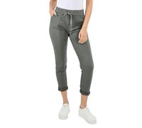 STAR FASHION Women's Plain Magic Trousers Italian Back Pockets Magic Yoga Pants Lagenlook Jogger Active Casual Stretchy Joggers Pant Green-12-14