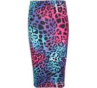 STAR FASHION Women's Plus Size Printed Bodycon Midi Skirt Stretch Office Wear Pencil Wiggle Skirts Multi Leopard-20-22
