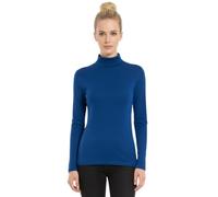 STAR FASHION Womens Polo Neck Jumper Tops Long Sleeve Ladies Roll Turtle Neck Plain Knitted Pullover Sweatshirt for Ladies Stretch Lightweight Sweater Top Royal 8-10