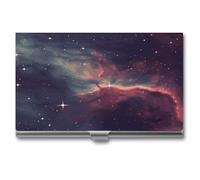 Star Field in Deep Space Business Card Case for Men And Women,Slim Business Card Holder,Aluminum Alloy Purse Name Cards Holder Purse Organizer Office Accessories with Buckle-Lock