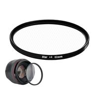 Star Filter 52mm,Camera Lens Effect Filters - Portable Threaded Mount Glassworks for Night Scenery Film Students Hobbyists Travel Bloggers Content Creators