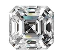 Star Fire Moissanite Loose Stone Asscher Cut Moissanite Loose Gemstones D/VVS1 Clarity for Pendant, Ring, Stud Earrings - Jewellery Making, 0.06ct - 3ct with Certificate of Authenticity, 5.5x6.0mm