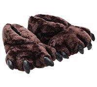 STAR FIRE Unisex Leopard Paw Slippers Bear Paw Slippers Comfortable Warm (36-43 EU, Brown)