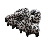 STAR FIRE Unisex Leopard Paw Slippers Bear Paw Slippers Comfortable Warm (36-43 EU, Leopard)