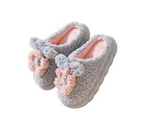 STAR FIRE Women's and Men's Warm Plush Indoor Slippers - Flowers Pattern, Non-slip Home Thick Bottom Winter Cotton