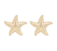 Star Fish Earrings for Women, Gold Starfish Studs Beach Ocean Seashell Earrings Boho Statement Trendy Accessories Charming Gift Jewelry for Summer Holiday Vacation