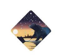 Star Fishing Bear Pattern Car Air Fresheners 6 Pcs Square Hanging Aromatherapy Tablets Scented Fresheners For Bedroom Bathroom