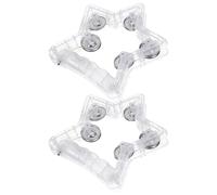 Star Flashing Tambourine 2 Pack Musical Handheld Percussion