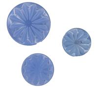 Star Flower Buttons Etched 601D, Baby Pearl Sky Blue, 8 10mm