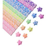 Star Folding Paper - 210 Sheets Glowing Paper for Stars | Develop Skills, Perfect for Craft Classes, Holiday , Party Favors, and Classroom Rewards, Bright Colours,
