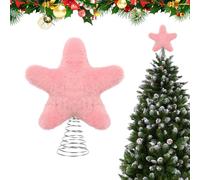 Star for Christmas Tree,Festive Plush Ornaments | Plush Star Topper Christmas Decorations,for Indoor Outdoor Mantel Shelf Desk Table Bedroom Living Room Office Apartment Holiday