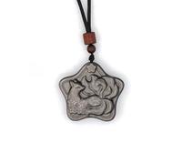 Star Fox Obsidian Charm Necklace, Adjustable 16-24" Cord, Crystal for Empowerment and Guard Trendy bohemian necklace for men and women, cute jewelry gift for best friend, dainty stackable couple