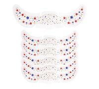 Star Freckles Temporary Face Stickers - Glitter Star Makeup for Festival Party Look | Self Adhesive Skin Safe Cosmetic Decals for Festival Concert Cosplay Beauty Accessory 5.91x2.05 in