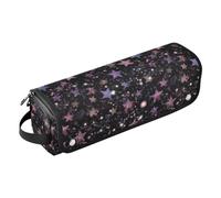 Star Galaxy Black Hair Tools Bag Holds Blow Dryer, Curling Iron, Styling Tools Portable Organizer for Women Heat Resistant Mat Large Capacity Design