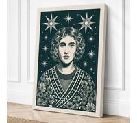 Star-Gazer Japandi Canvas Wall Art Print 24x16 Inch (61 x 41 cm)
