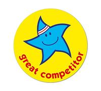Star - Great Competitor Stickers 38mm (Pack of 75)