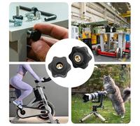 Star Grip Nuts M6, 32 mm Outer Diameter Knurled Thumb Nuts for Furniture Assembly and DIY Projects, Pack of 15