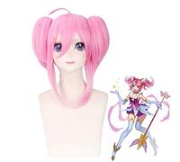 Star Guardian Lux Pink Ponytails Wig Cosplay Costume The Lady Of Luminosity Luxanna Crownguard Heat Resistant Hair Women Wigs PL-150