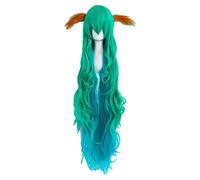 Star Guardian Soraka Cosplay Wig 120cm Long Green Blue Heat Resistant Synthetic Hair Wig + Wig Cap