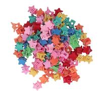 Star Hair Claw Clips, Star Mini Hair Claw Clips Clamps Accessories with Sparkling Design 100PCS Assorted Colors for Toddler Girls Hairstyle Decorations