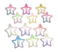 Star Hair Clip Gradient, Star Shaped Hair Clips, Colorful Pins with Strong Grip for Styling Hold Party Festival Kids Wedding Girls