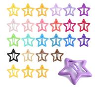 Star Hair Clips, 50 Pcs Metal Snap Hair Clip Small Colourful Hairclips Cute Stars Hairclip Barrette Accessories for Girls Women