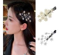 Star Hair Clips Goddess Bride Wedding Hair Barrettes Sparkly Hair Pins Rhinestone Star Hair Clip Branch Crystal Hair Pins Decorative Hair Accessories for Women and Girls