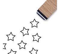 Star Hollow Rubber Stamp, 3/5 Inch Small Mini Stamp for Scrapbooking Card Making Planner
